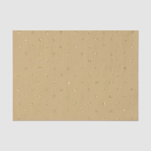 TAN BROWN GLITTER KIJK IRISH POLKA DOTS TISSUEPAPIER (Voorkant)