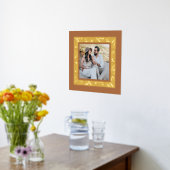 Tan Brown Herringbone Custom Foto Folie Art Print (Laag (Keuken))