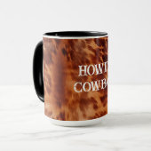 Tan Brown Koeienhuid Mok (Voorkant links)