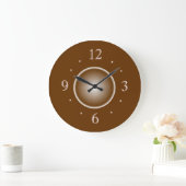 Tan Brown met White Glow Effect > Plain Clocks Grote Klok (Huis)