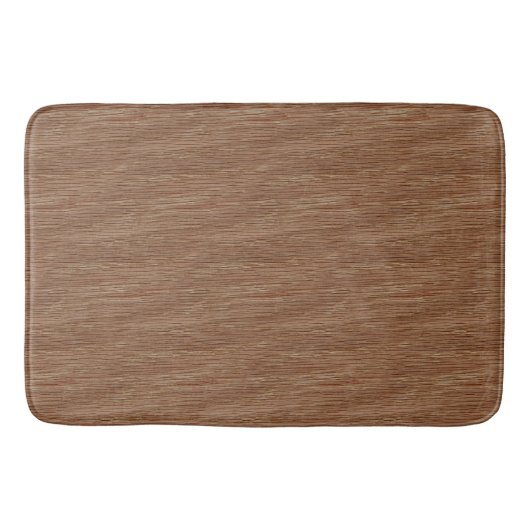 Tan Brown Natural Oak Wood Grain look Badmat (Voorkant)