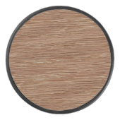 Tan Brown Natural Oak Wood Grain look Hockey Puck (Voorkant)