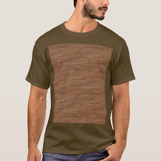 Tan Brown Natural Oak Wood Grain look T-shirt (Voorkant)