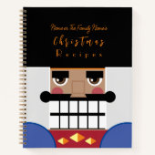 Tan Brown Notenkraker Kerst Recepten Kookboek Notitieboek (Voorkant)