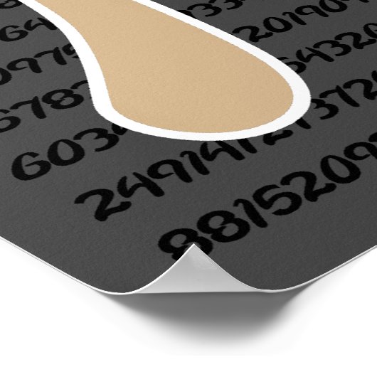 Tan Brown Pi-symbool Poster (Hoek)