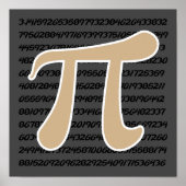 Tan Brown Pi-symbool Poster (Voorkant)