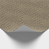 Tan Brown Snake Skin Dragon/Dinosaur Animal Print Cadeaupapier (Hoek)