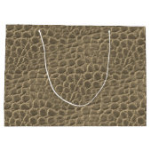 Tan Brown Snake Skin Dragon/Dinosaur Animal Print Groot Cadeauzakje (Achterkant)