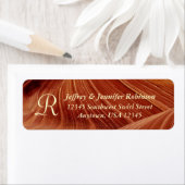 Tan Brown Southwest Monogram Return Address Etiket (Insitu)