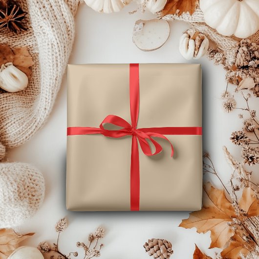 Tan bruin effen kleur | Klassiek | Elegant Cadeaupapier