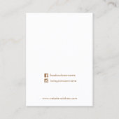 Tan bruin leder dat juwelier-display verdient visitekaartje (Achterkant)