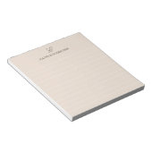 Tan & Bruin Monogram Gelinieerd Notitieblok (Schuin)