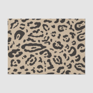 Tan Bruin Zwart Cheetah Leopard Dier Print Party Tissuepapier