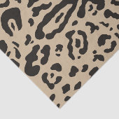 Tan Bruin Zwart Cheetah Leopard Dier Print Party Tissuepapier (Detail)