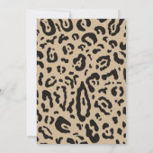 Tan Bruin & Zwarte Cheetah Luipaard Chic Bruiloft Kaart (Achterkant)
