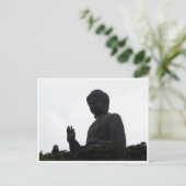 tan buddha silhouette briefkaart (Staand voorkant)