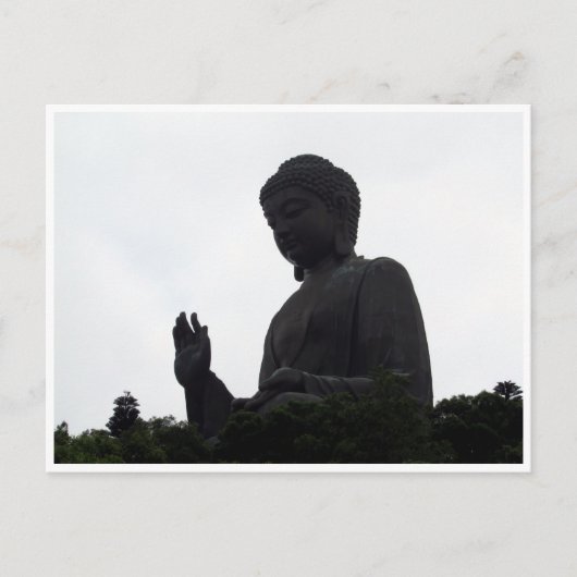 tan buddha silhouette briefkaart (Voorkant)