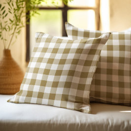 Tan Buffalo Plaid Kussen