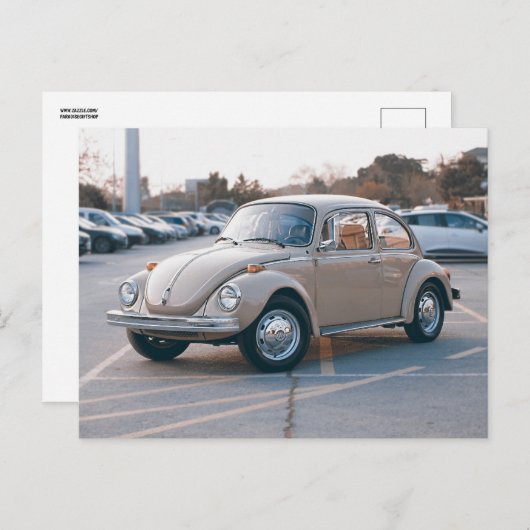 Tan BUG vintage auto Briefkaarten (Voorkant / Achterkant)