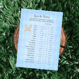 Tan Bunny Blue Argyle raadt het spel Kaart