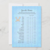 Tan Bunny Blue Argyle raadt het spel Kaart (Voorkant)