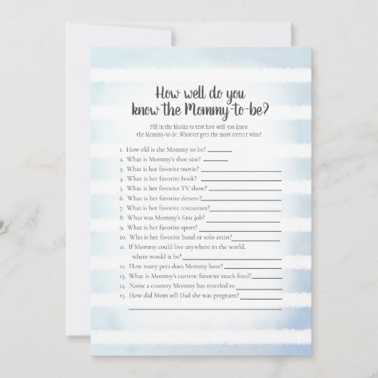 Tan Bunny Blue die mama het beste schoenenspel ken Kaart (Voorkant)