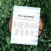 Tan Bunny Blue, mijn mama Baby shower-spel Kaart