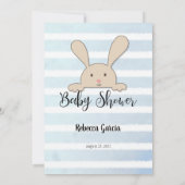 Tan Bunny Blue Nursery Rhymes Quiz Game Kaart (Achterkant)