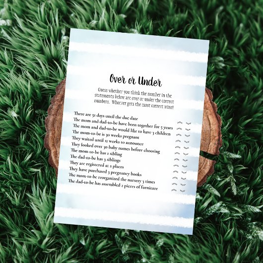 Tan Bunny Blue over onder Baby shower Kaart