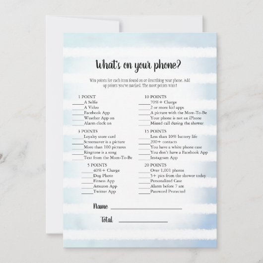 Tan Bunny Blue wat er op je telefoonspel staat Kaart (Voorkant)