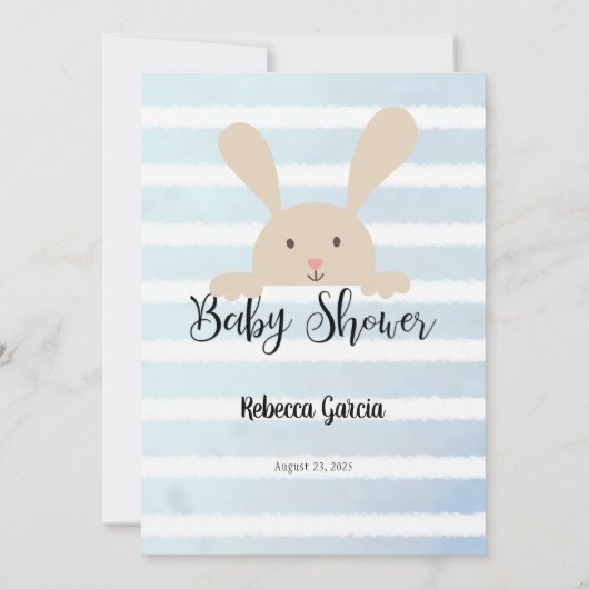 Tan Bunny Blue wat er op je telefoonspel staat Kaart (Achterkant)