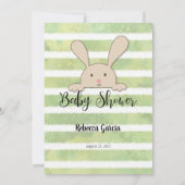 Tan Bunny Green Baby Snoep Baby shower Game Kaart (Achterkant)