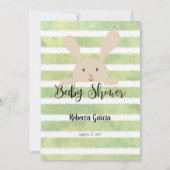 Tan Bunny Green die mijn mama Baby shower Game is Kaart (Achterkant)