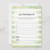 Tan Bunny Green raadt dat Baby Kaart (Voorkant)