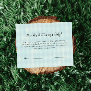 Tan Bunny Konijn Mama's Buik Maat Douche Game Informatiekaartje