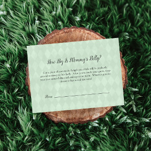 Tan Bunny Konijn Mama's Buik Maat Douche Game Informatiekaartje