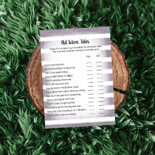 Tan Bunny Paarse Old Wives Tales Game Kaart