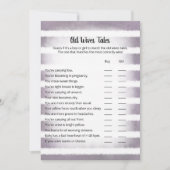 Tan Bunny Paarse Old Wives Tales Game Kaart (Voorkant)