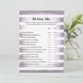 Tan Bunny Paarse Old Wives Tales Game Kaart (Staand voorkant)