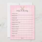 Tan Bunny Pink Argyle wil Baby gamen Kaart (Voorkant)