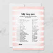 Tan Bunny Pink Baby Baby shower Kaart (Voorkant)