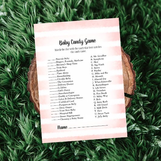 Tan Bunny Pink Baby Baby shower Kaart