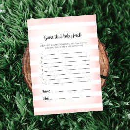 Tan Bunny Pink denkt dat het Baby-spel Kaart