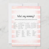 Tan Bunny Pink, mijn mama Baby shower Game Kaart (Voorkant)