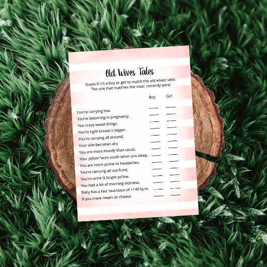 Tan Bunny Pink Old Wives Tales Game Kaart