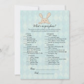 Tan Bunny Rabbit Aqua Wat is er op je telefoonspel Kaart (Voorkant)