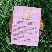 Tan Bunny Rabbit Paars onder Shower Game Kaart