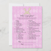 Tan Bunny Rabbit Paars wat er op je telefoonspel s Kaart (Voorkant)