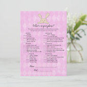 Tan Bunny Rabbit Paars wat er op je telefoonspel s Kaart (Staand voorkant)