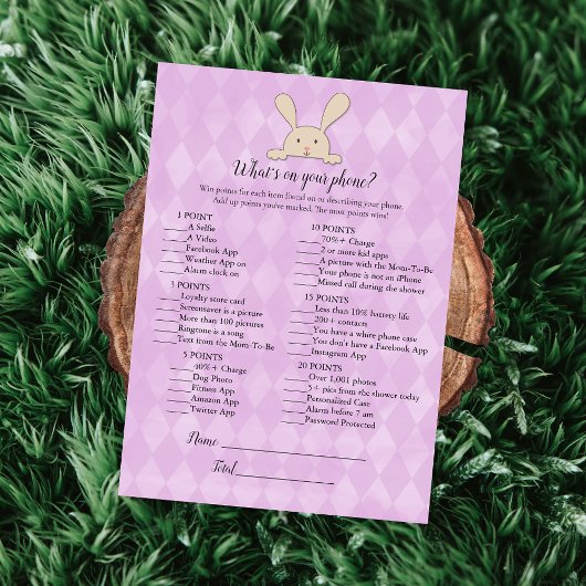 Tan Bunny Rabbit Paars wat er op je telefoonspel s Kaart